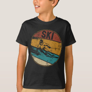 Ski Retro  skier Winter Sportsport T-shirt