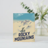 Ski Rocky Mountains USA Briefkaart (Staand voorkant)