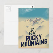 Ski Rocky Mountains USA Briefkaart (Voorkant / Achterkant)