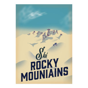 Ski Rocky Mountains USA Foto Afdruk