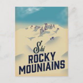 Ski Rocky Mountains VS Briefkaart (Voorkant)