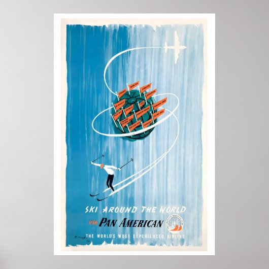 Ski Rond de Wereld Scandinavië Dolomieten Poster (Voorkant)