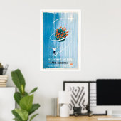 Ski Rond de Wereld Scandinavië Dolomieten Poster (Thuiskantoor)