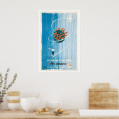 Ski Rond de Wereld Scandinavië Dolomieten Poster (Keuken)