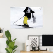 Ski Run Finish Poster (Thuiskantoor)