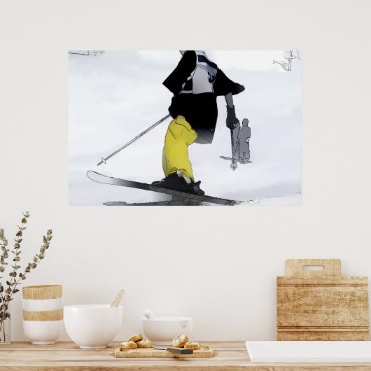 Ski Run Finish Poster (Keuken)