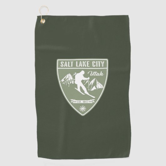 Ski Salt Lake City Utah Golfhanddoek (Voorkant)