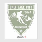 Ski Salt Lake City Utah Sticker (Vel)