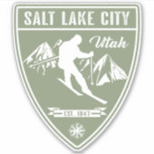 Ski Salt Lake City Utah Sticker (Voorkant)