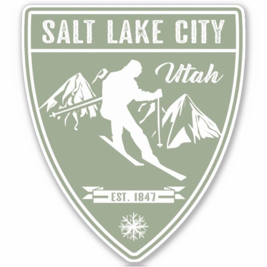 Ski Salt Lake City Utah Sticker (Voorkant)