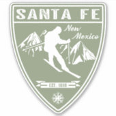 Ski Santa Fe New Mexico Sticker (Voorkant)
