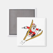 Ski Santa Magneet (Voorkant / Achterkant)