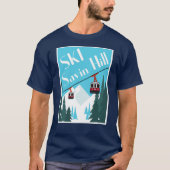 Ski Savin Hill Retro Ski Poster Style T-shirt (Voorkant)