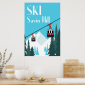 Ski Savin Hill  Style Travel Poster (Keuken)