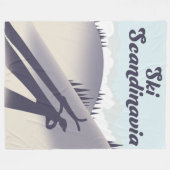 Ski Scandinavië Fleece Deken (Voorkant (Horizontaal))