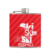 Ski; Scarlet Red Stripes Heupfles (Voorkant)