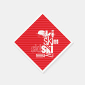 Ski; Scarlet Red Stripes Servetten (Hoek)