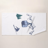 Ski Scene Winter Sports Badhanddoek (Badhanddoek)