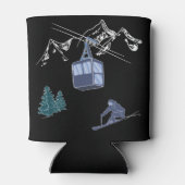 Ski Scene Winter Sports Blikjeskoeler (Achterkant)