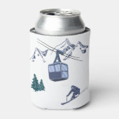 Ski Scene Winter Sports Blikjeskoeler (Blikje Voorkant)