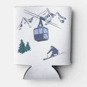 Ski Scene Winter Sports Blikjeskoeler (Voorkant)