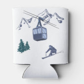 Ski Scene Winter Sports Blikjeskoeler (Achterkant)