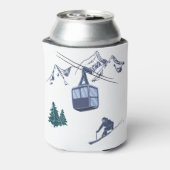 Ski Scene Winter Sports Blikjeskoeler (Blikje Achterkant)