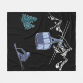 Ski Scene Winter Sports Fleece Deken (Voorkant (Horizontaal))