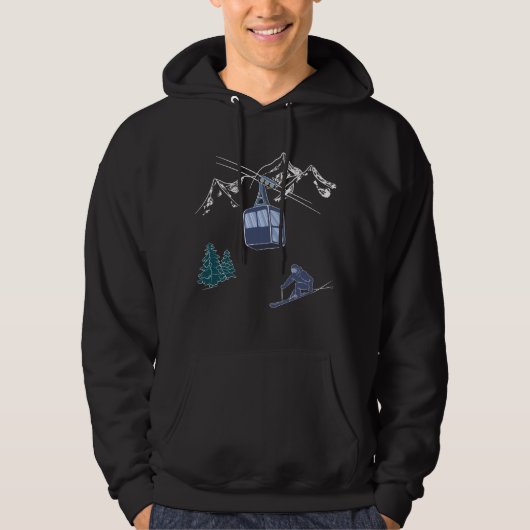 Ski Scene Winter Sports Hoodie (Voorkant)