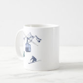 Ski Scene Winter Sports Koffiemok (Voorkant links)