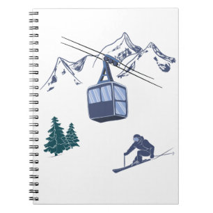 Ski Scene Winter Sports Notitieboek