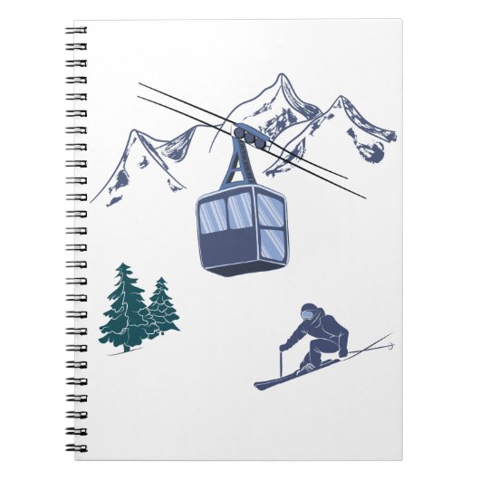 Ski Scene Winter Sports Notitieboek (Voorkant)