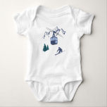 Ski Scene Winter Sports Romper<br><div class="desc">Have some fun with this beautiful Ski Scene Winter Sports design,  or give it as the perfect gift to your ski lover friends and family. Customize with your own text or a single message to add some personal touch.</div>