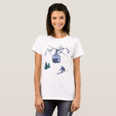 Ski Scene Winter Sports T-shirt (Voorkant volledig)