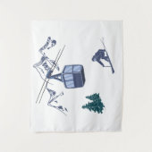 Ski Scene Winter Sports Wandkleed (Voorkant)