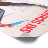 Ski School Retro  Ski Poster (Hoek)