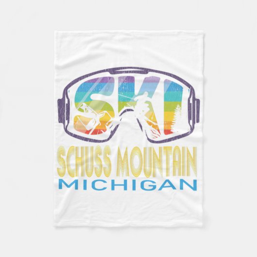 Ski Schuss Mountain Michigan Skiing Vacation Fleece Deken (Voorkant)