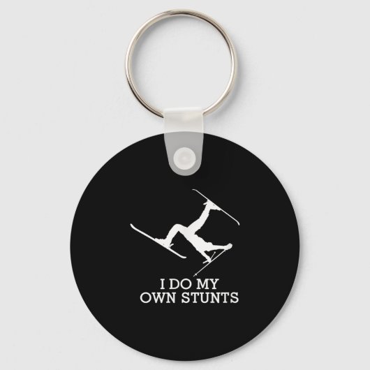 Ski Shirt - I Do My Own Stunts - Funny Skiing Tee  Sleutelhanger (Voorkant)