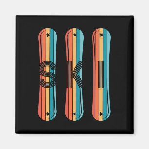 Ski Shirt Voor Mannen Vrouwen 80s 90s Snowboardi Magneet
