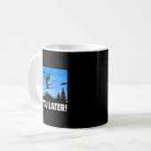 Ski ski je later! skiën koffiemok (Voorkant links)