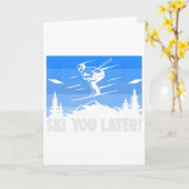 Ski Ski You Later! Skiing Kaart (Gele Bloem)