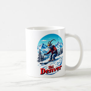 Ski Skien Avontuur Geit In Denver Bergen Koffiemok