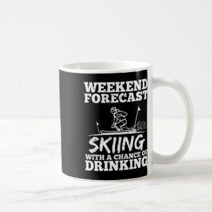 Ski Skien Drinken Kans Bier Wijn Alcohol Grappig Koffiemok