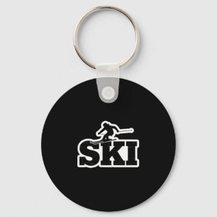 Ski skiër ski vakantie liefhebber wintersport sleutelhanger