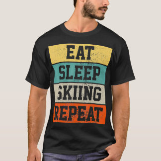 Ski Skier Skiing Retro  Gift T-shirt