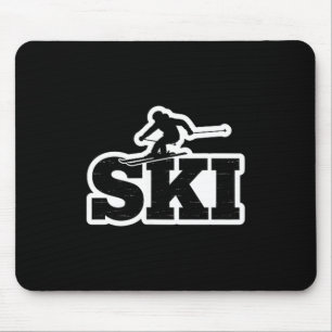 Ski skiër skivakantie liefhebber wintersporten muismat