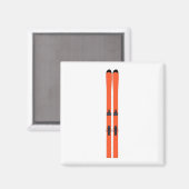 Ski Skiing Magneet (Voorkant / Achterkant)