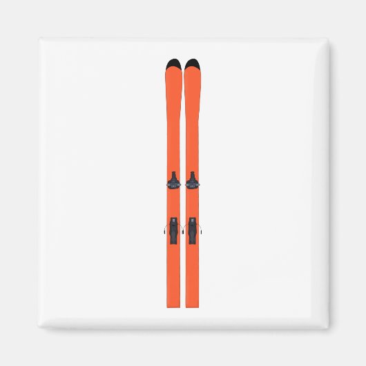 Ski Skiing Magneet (Voorkant)