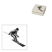 Ski Skiing Mountains Skier Winter Sport Rubberstempel (Gestempeld)