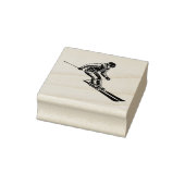Ski Skiing Mountains Skier Winter Sport Rubberstempel (Stempel)